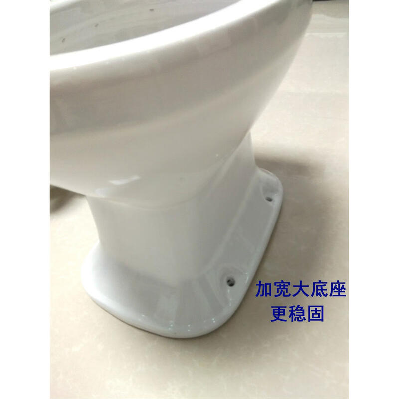 Dry toilet ceramic toilet for the elderly and pregnant women, rural toilet, pit toilet, straight-through flush-free toilet, new enlarged base, large square mouth + upgraded thickening 4cm 220mm