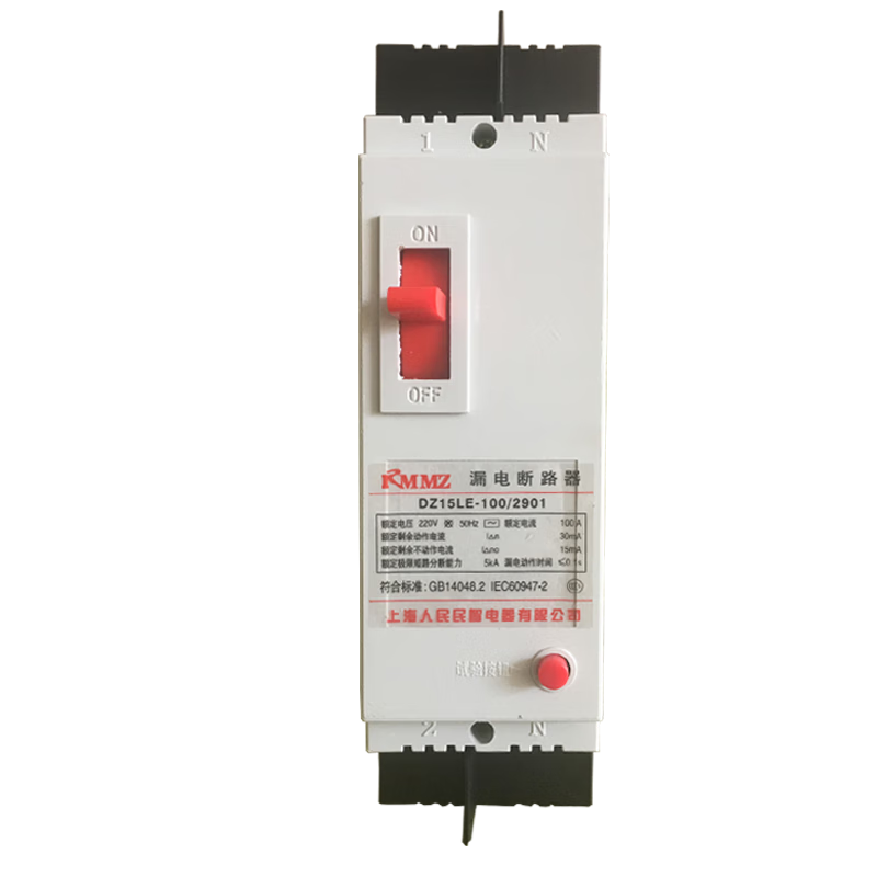 2P100A plastic case leakage circuit breaker DZ15LE-100/290 63A leakage protector 220V switch 40A 2P