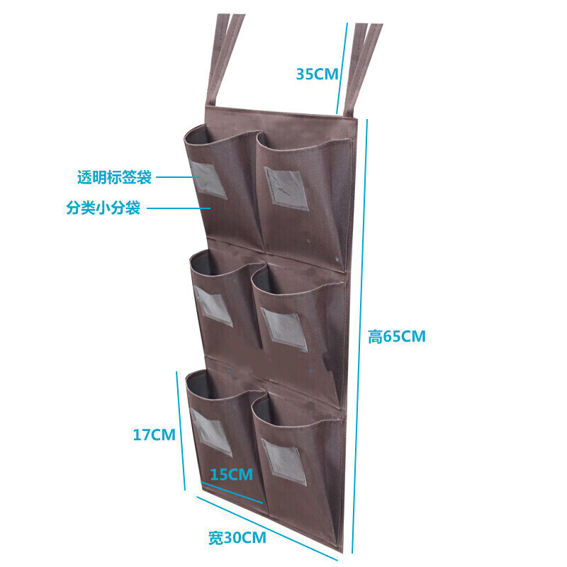 Hotel guest room work cart rag bag hanging bag cleaning cart linen cart tool differentiated towel storage points vertical 6 small bags rag bags one row two three rows