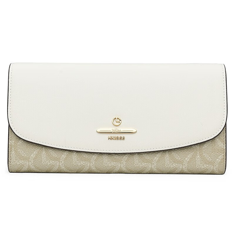 Goldlion Wallet Versatile Multiple Card Slots Coin Clutch Bag Clutch Mobile Phone Bag Valentine's Day Spring Festival Gift Off-White