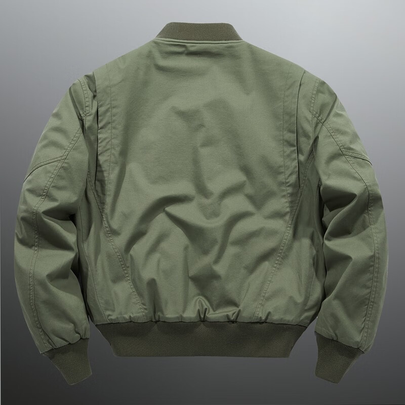 JEEP SPIRIT Jeep flagship thick bomber jacket men's autumn and winter outdoor leisure pure cotton washed cotton and thickened cotton jacket dark blue (cotton and thickened) XXL /150-170 catties