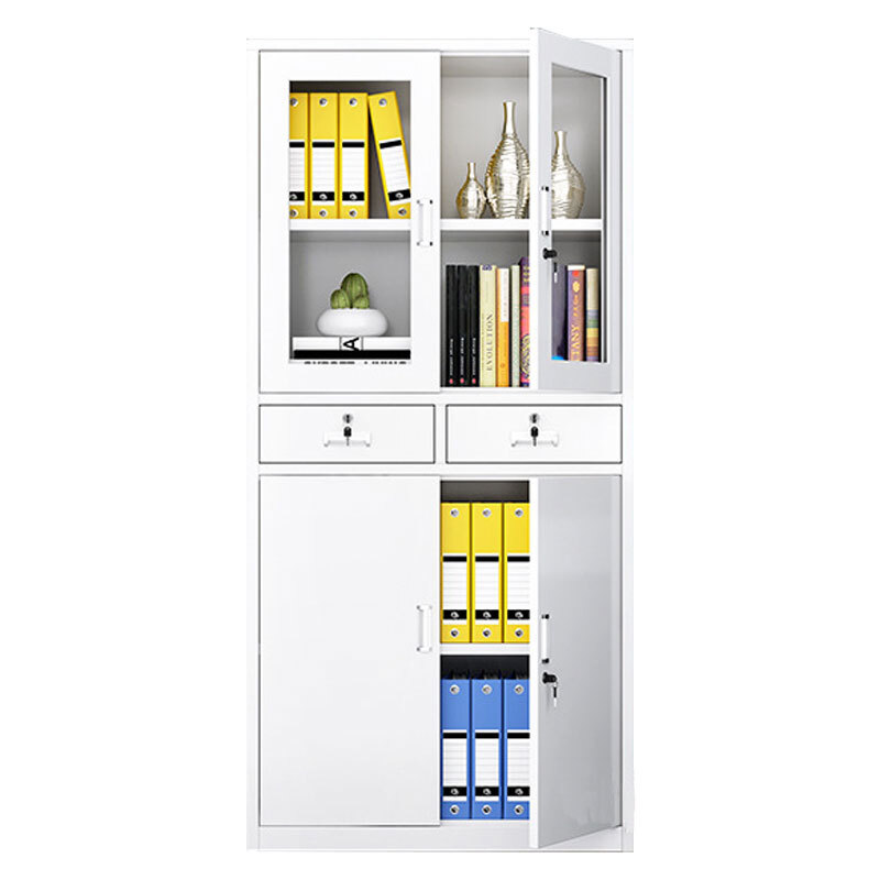 Hasdick HKCL-401 Office steel filing cabinet, metal cabinet, thickened drawer data filing cabinet, glass cabinet 1.0 (bare board 0.35mm)