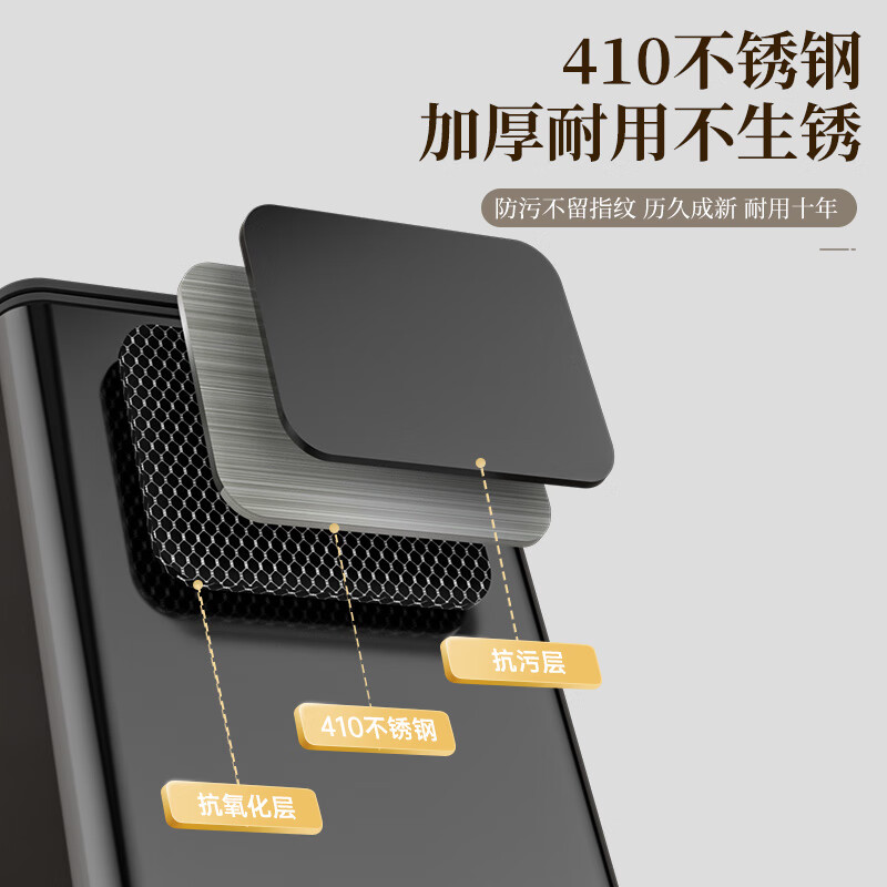 AKBK stainless steel trash can 12L silver bathroom gap press toilet with lid press ring living room light luxury