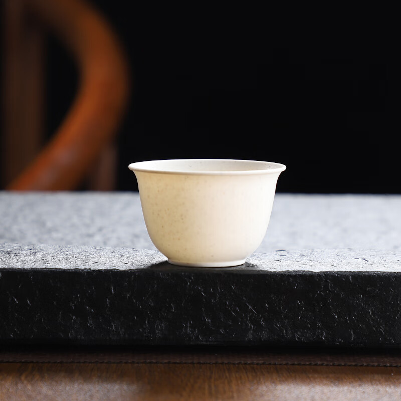 Ci small bowl disposable rice husk cup Kung Fu tea cup with storage cup holder 60ml high-end heat-resistant tea tasting tea reception cup Daoxiang cup 6 pack (300 pieces) with storage cup holder