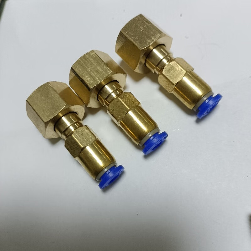 Pressure reducing valve outlet to quick-plug pagoda card sleeve connector 8mm 6mm 4mm fine-tuning valve oxygen nitrogen reverse thread fine-tuning M16*1.5 inner ball head to 6mm quick-plug