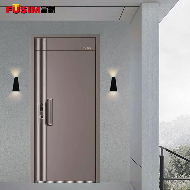 Fuxin Fuxin anti-theft door Fuan entrance door entrance door villa door security door single door sub-door 960*2050 large screen face recognition visual smart lock (Q21)