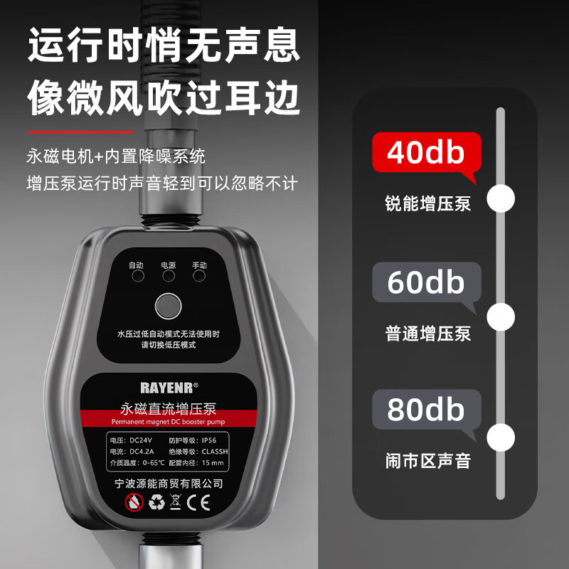 Ruineng booster pump fully automatic whole house light shower tap water pump booster self-priming pressurized pipeline intelligent variable frequency pump