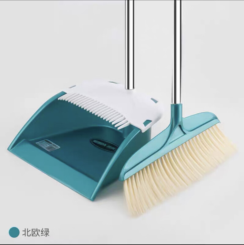 Kemeida plastic broom and dustpan combination, non-stick hair dustpan, single sweeping broom, Nordic powder set