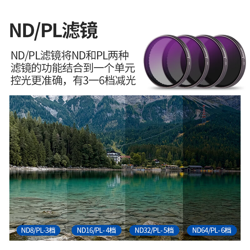 NEEWER is suitable for DJI Action5 Pro/Action4 action camera filter set CPL polarizer ND8/16/32/64 light reduction filter neutral density filter