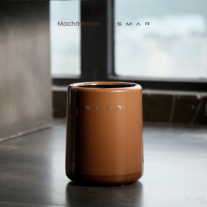 Lazy space simple retro trash can household large capacity open living room bedroom trash can paper basket bathroom trash can retro bucket cream color