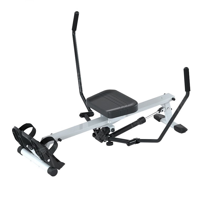 Hunting Steel Wolf Rowing Machine Foldable Home Fitness Equipment Exercise Back Fat Burning Simulation Sculls Hydraulic Resistance 12 Gears Hydraulic 12 Gears Resistance