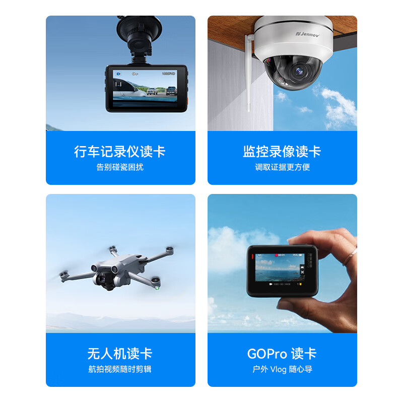 Biaz Apple mobile phone card reader USB interface memory card camera iPhone external TF memory card Lightning plug-in card otg adapter four-in-one transmission conversion