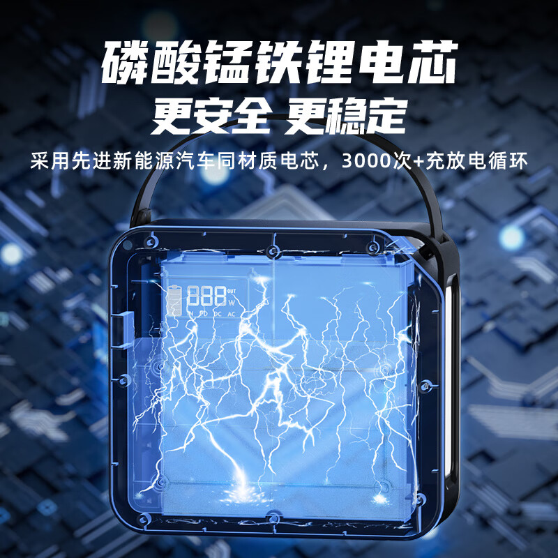 Newman (Newsmy) 3C certified P7 outdoor mobile energy storage power supply 100w 270wh 72000mAh compact portable emergency lighting car power bank self-driving camping black