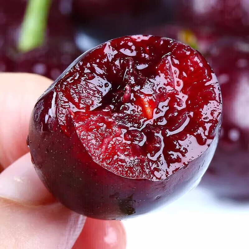 JDBMO Chilean cherries next day delivery SF/JD - door-to-door delivery Imported large cherry fresh fruit as a gift 3 pounds (net weight) Black Diamond Grade 4JJJJ Rare Fruit King