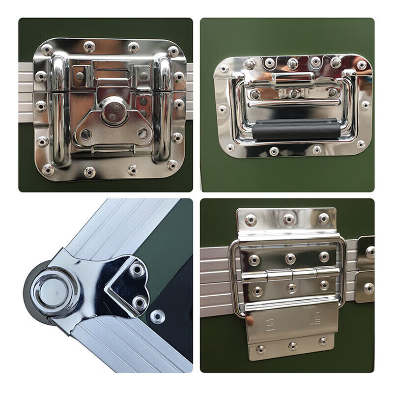Jingsheng Fengbo military green aluminum alloy material box aviation instrument equipment box material storage box tool equipment storage box transport turnover box can be customized 1200*600*500mm