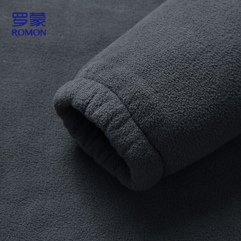 ROMON jacket men's autumn and winter business warm fleece jacket casual polar fleece jacket men's BB9 dark blue XL