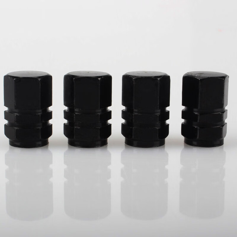 Off-road soldier car tire valve cap valve cover aluminum alloy valve core cap valve core cap universal 8 pieces black