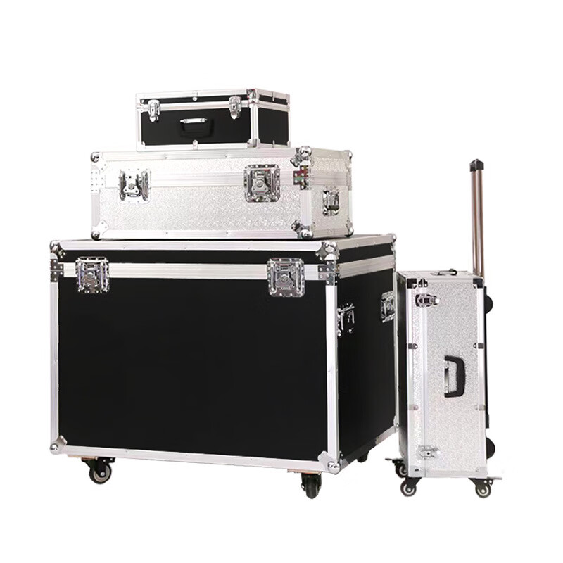 Jingsheng Fengbo black aluminum alloy material box aviation instrument equipment box material storage box tool equipment storage box transportation turnover box can be customized 1200*600*400mm