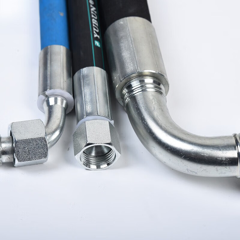 Customized hydraulic assembly hose steel wire Customized oil pipe rubber High temperature resistant rubber suitable for high pressure M18*1.5 (DN10*1 meter double layer steel wire