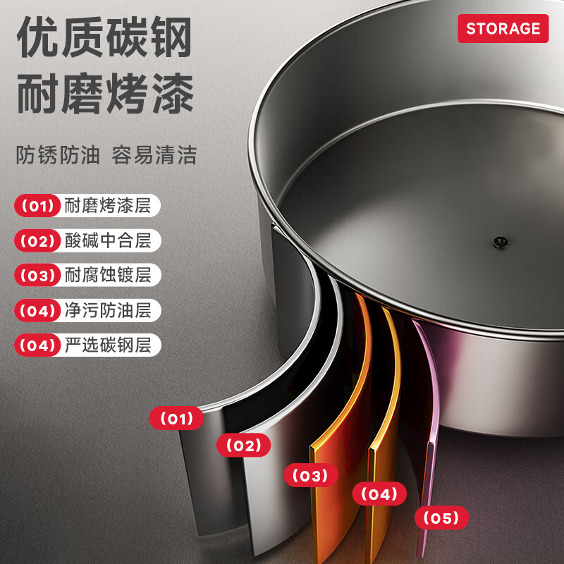 Kitchen Story kitchen condiment storage rack rotating condiment rack multi-functional storage box condiments household storage utensils