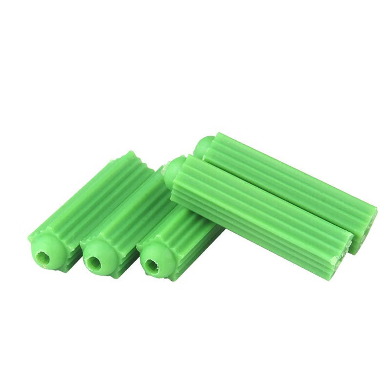 Hasdick Beijing warehouse delivery HKW-213 plastic expansion rubber plug aircraft type rubber screw tube expansion plug green rubber wall plug anchor bolt M6 (1000 pcs/pack)