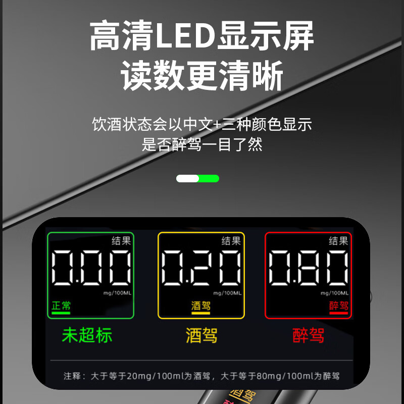 Pilot alcohol tester, air-blown alcohol tester, rapid detection of drunk driving, high-precision traffic police special