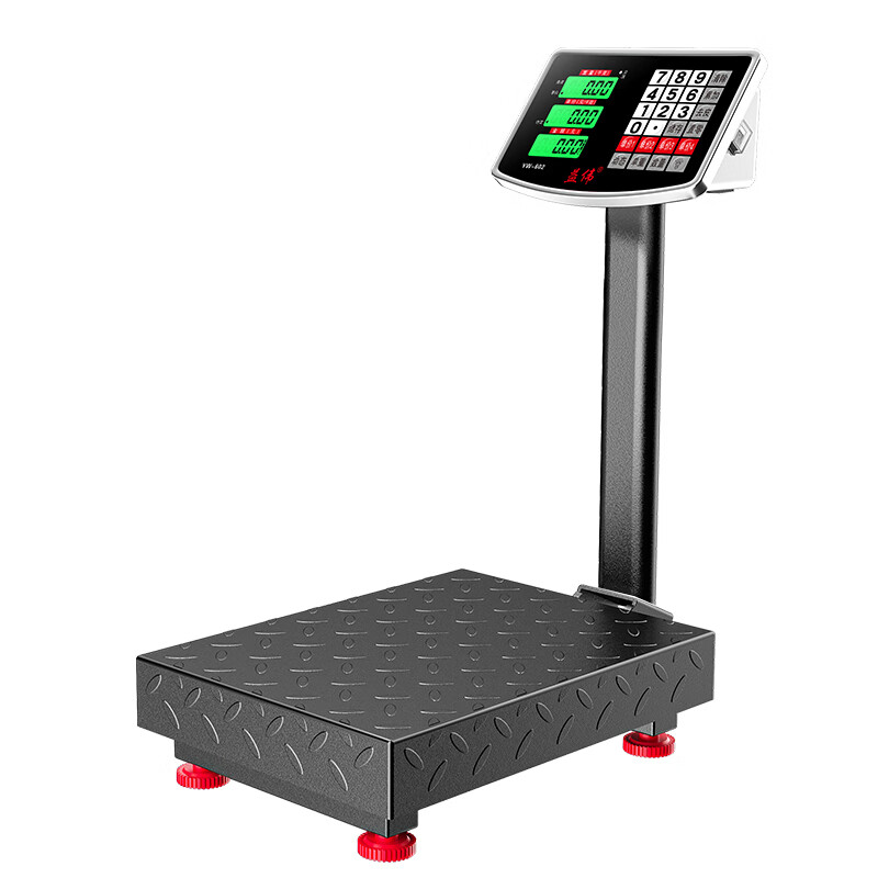 Yiwei 300kg electronic scale commercial precision small platform scale weighing 100kg household food high-precision stall scale 150KG blue 30*40 black characters ordinary model.