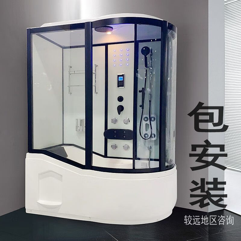 JOMOO shower room overall bathroom arc fan with bathtub steam integrated enclosed glass shower room home bath room 80*80 does not include installation and does not include steam
