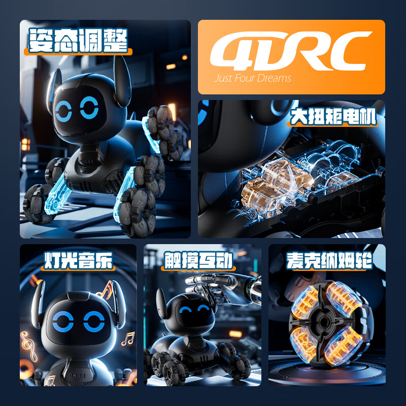 4DRC Robot Dog Toy Boys and Girls Remote Control Car Transformation Robot 3-6-8-10 Years Old Children Boy Birthday Gift