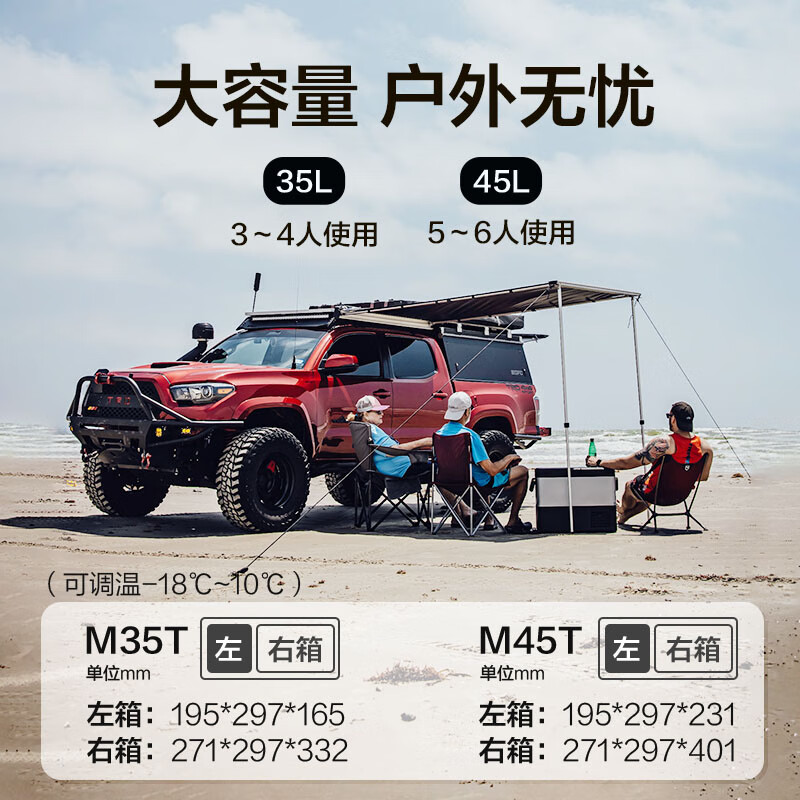 ICECO Indel car refrigerator 45L dual temperature dual control double door car home dual use 12V24v off-road universal M45ro