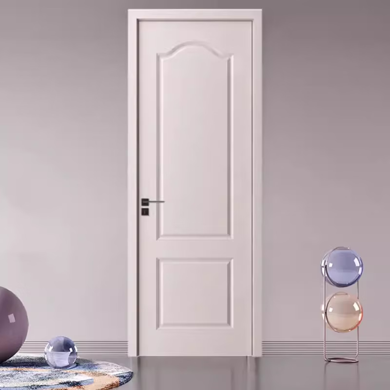 Solid wood door, bedroom door, French cream style painted door, silent interior door, retro door, white solid wood composite door, solid wood composite, custom-made, pre-payment