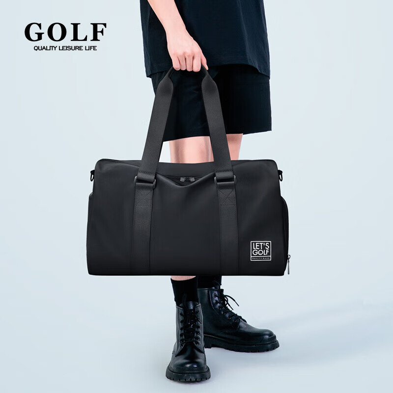 Golf (GOLF) travel bag for men and women, portable sports and fitness bag, large-capacity luggage bag, business trip, wet and dry separation messenger bag