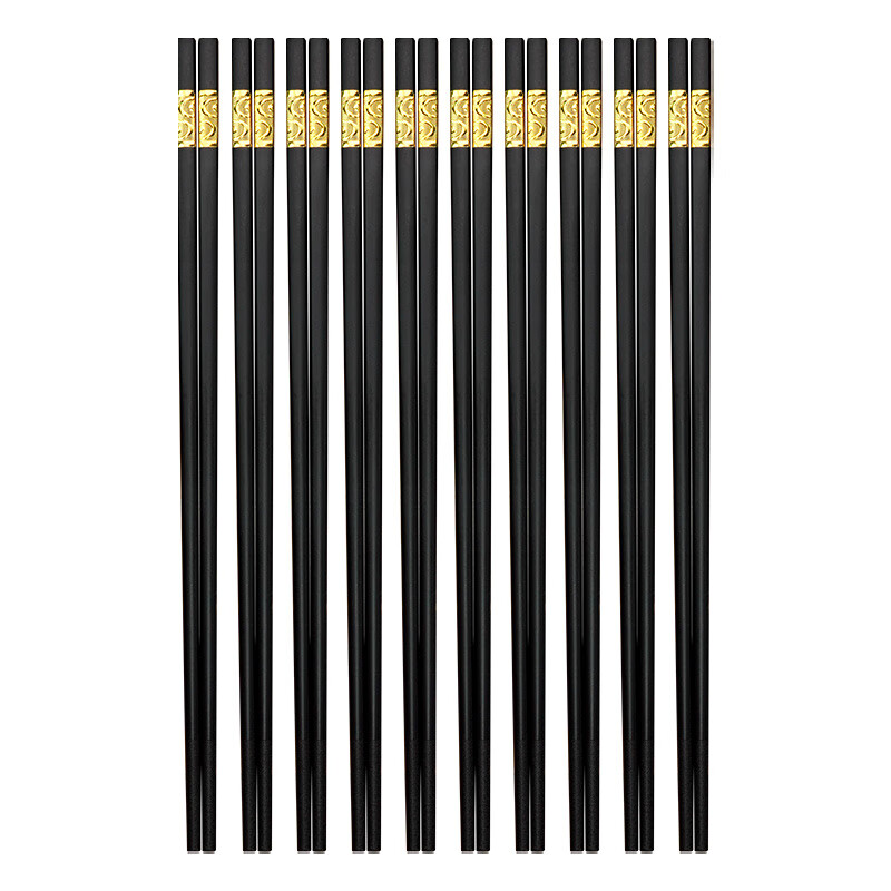 Shi Hua Xiangyun Alloy Chopsticks 10 Pairs Home Hotel 27cm Paintless Wax-proof Mildew-proof and Anti-slip Chopsticks Tableware Set