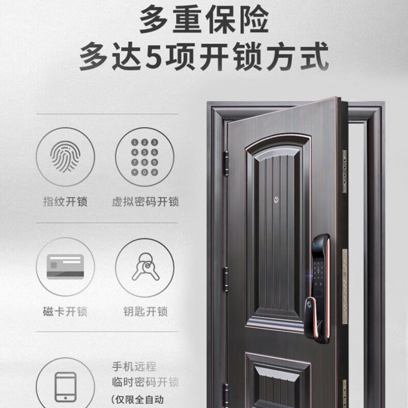 Vinoa Class A anti-theft door zinc alloy door mother door home security door entrance door custom villa door Class A door + fingerprint lock (standard configuration)