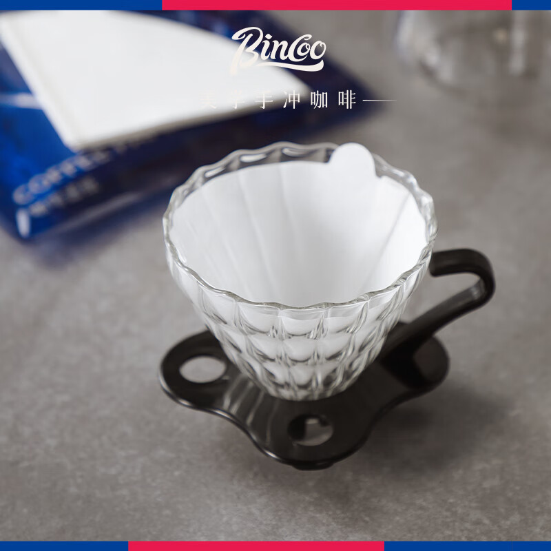 Bincoo hand-brewed coffee filter paper fan-shaped filter paper exquisite packaging box disposable hanging ear filter paper v60 universal 60mm round 100 pieces Moka pot special