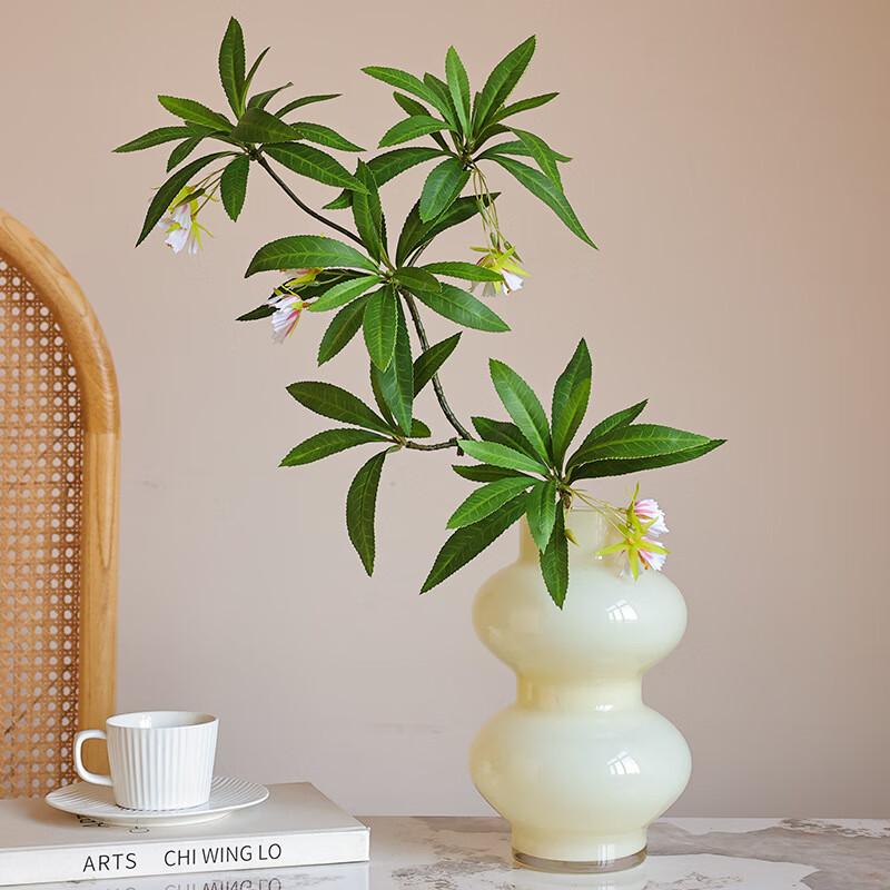 Fan Yejia's high-end simulated water stone ficus vase, high-end sense set, simulated fake flowers, living room decoration ornaments, imitation green plants