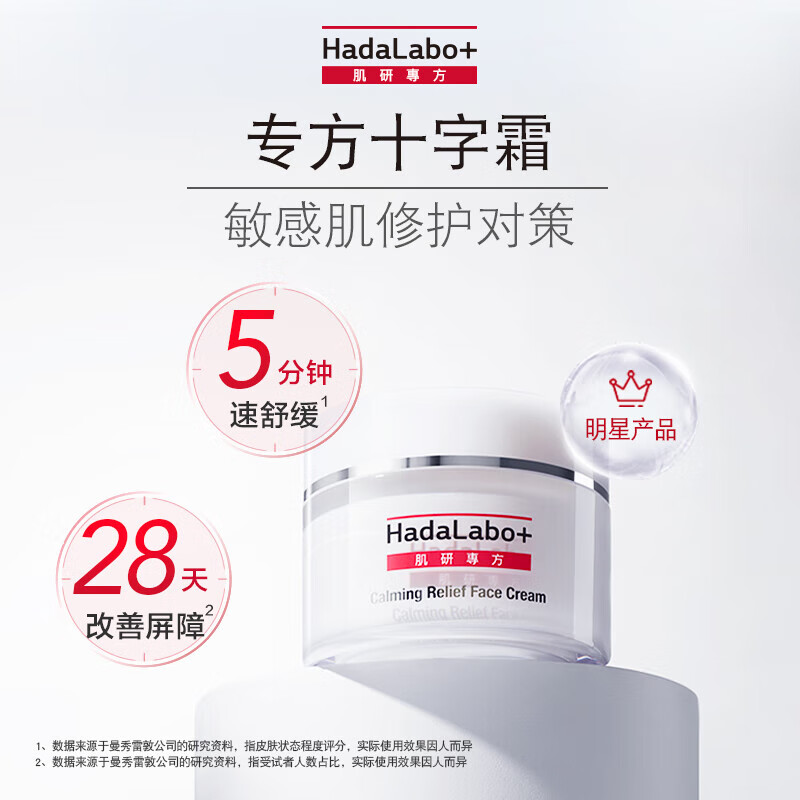 Hada Lab Specialty Jingdong Trial Travel Pack Facial Cleanser, Makeup Water Cream, Cosmetics Complete Set to Brighten and Repair Sensitive Skin
