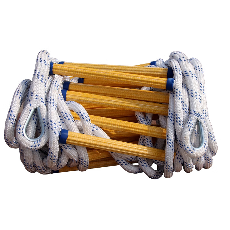 Huili's customized rescue household rope ladder inspection wear-resistant anti-slip soft ladder training climbing life-saving rope ladder engineering resin rope ladder H21 soft ladder 20 meters double hook expansion screw steel wire