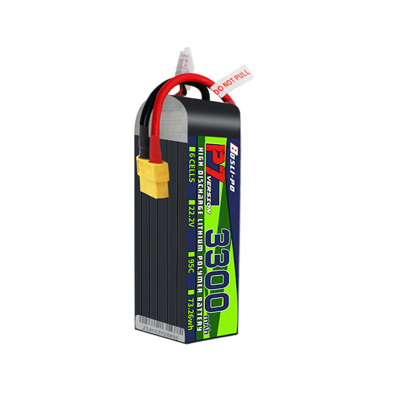 BOSLI-PO 6S3300 battery pack 22.2V/6S3300 mAh 95C XT60 interface can be used for FPV traversing aircraft, fixed-wing ducted aircraft, electric helicopters