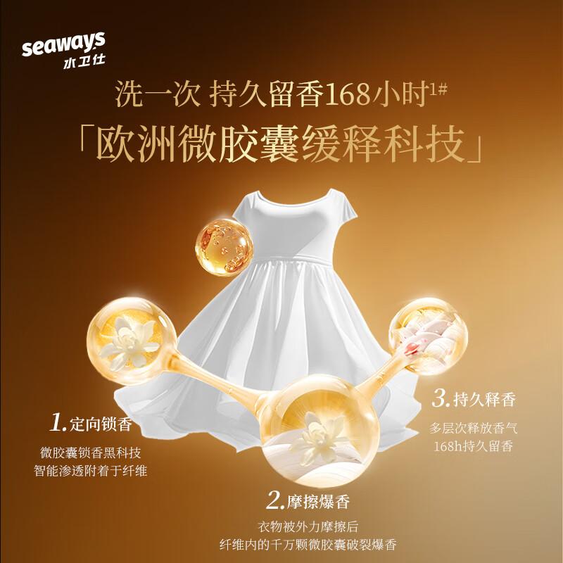 Water Guard Fragrance Master Perfume Laundry Detergent 1kg*1 bottle, long-lasting fragrance, smoothness, anti-static, sterilization, mite removal, hand wash and machine wash