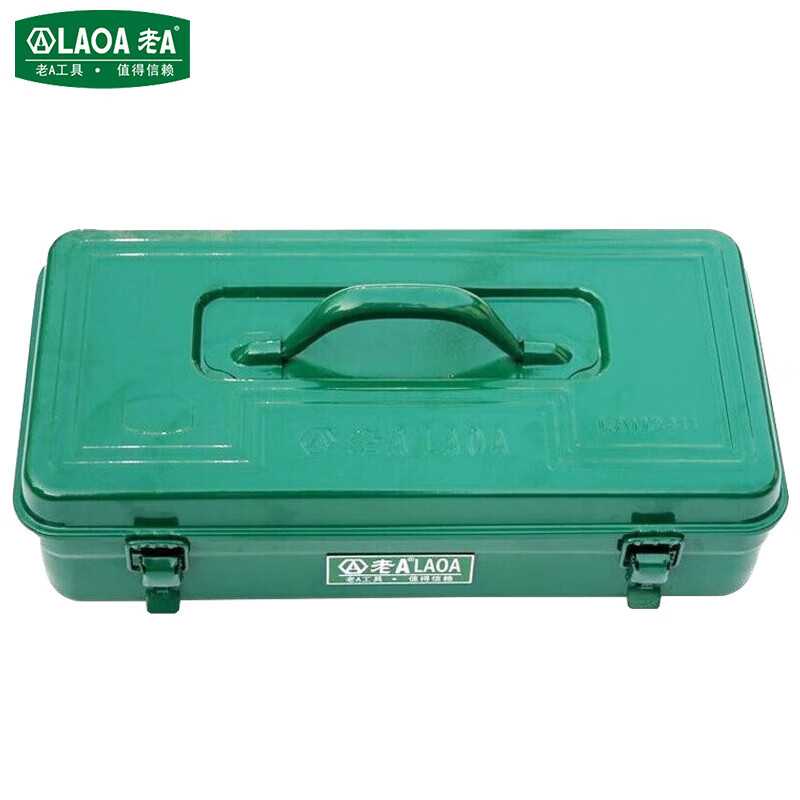 LAOA (LAOA) hardware household tool box storage box car thickened iron box with compartment 18 inches LA113118