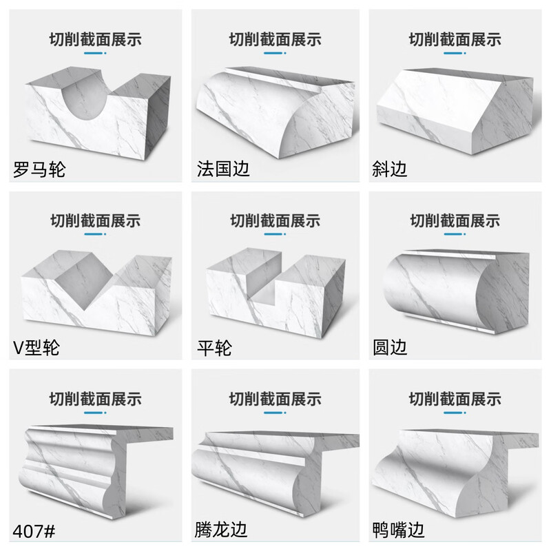 Huili edge grinding wheel stone marble granite trimming wheel tile chamfer semi-circular edge grinding disc arc grinding disc grinding working surface 15mm