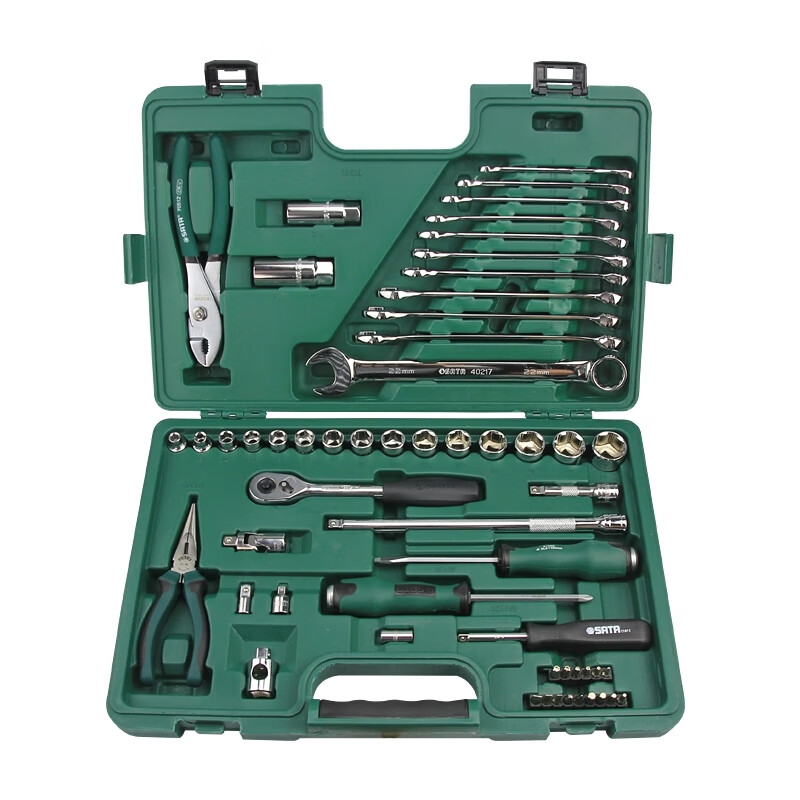 Star Star Tools 09509 Set 56-piece Auto Repair Tool Set Socket Combination Ratchet Mid-Fly Wrench Maintenance Vehicle Tax Included 09509/56-piece Combination Set