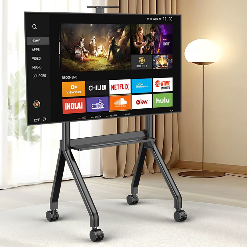 TAZD mobile TV stand 42-86 inches universal TV stand floor wheel cart Honghe Seewo advertising machine all-in-one machine punch-free hanging shelf