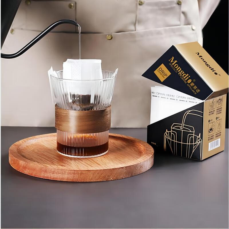 Mongdio ear-hanging filter paper coffee filter paper portable coffee filter paper 50 pieces/box (with measuring spoon) 50 pieces