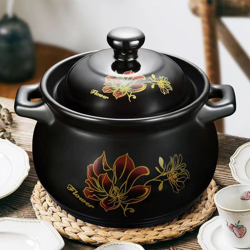 Dry-burning-resistant casserole stew pot large high-temperature resistant soup pot ceramic casserole pot household gas gas soup pot Honghua 8.2 liters (7-9 people)