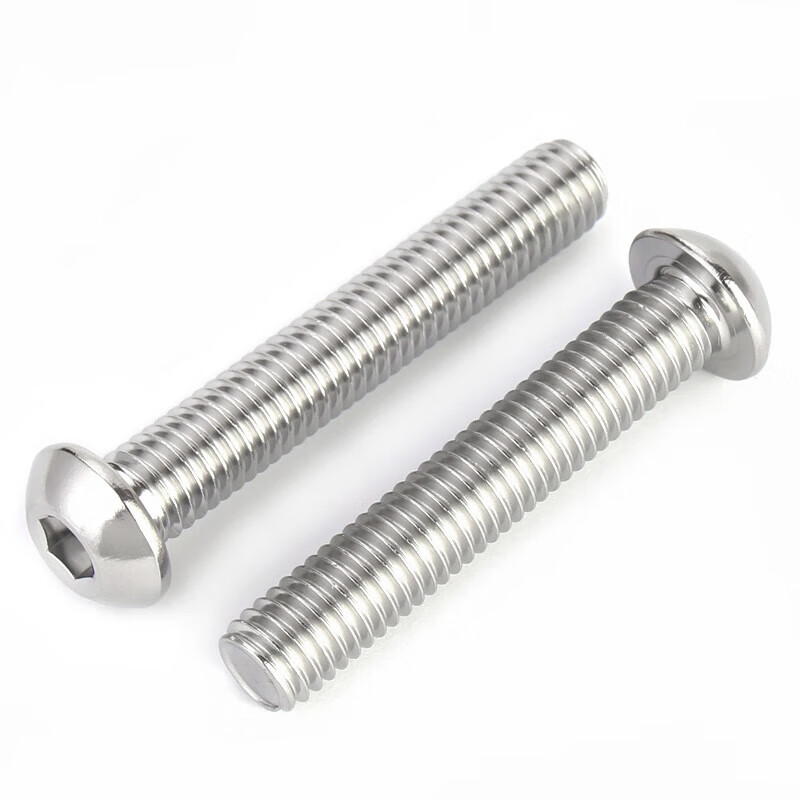 Jinchao 316 stainless steel pan head hexagon socket screws semi-round head screws round cup umbrella head bolts M3M4M5M6M8 M3*16 (50 pcs)