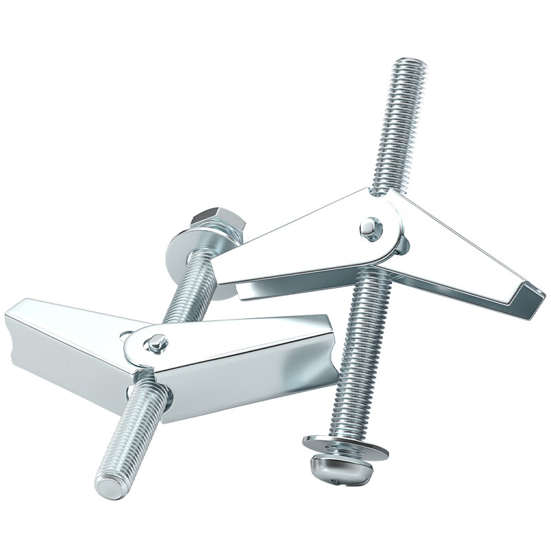 Tianzhuo Hardware Iron Aircraft Expansion Screw Hollow Wall Fiber Gypsum Board Orchid Clip Wall Tiger Umbrella Type Expansion Plug MM4M5M6M8M10 Round Head M3*40 (10 Sets) Punch 8mm