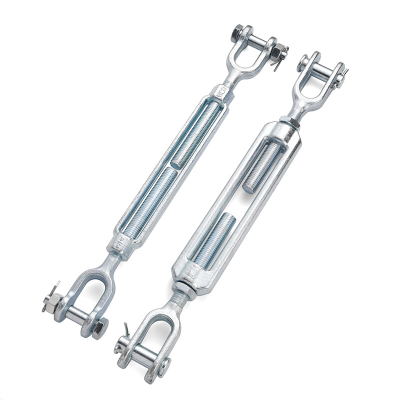 JINGGONG UU type turnbuckle screw marine wire rope tensioner American open-body galvanized turnbuckle national standard tightener National standard M18 marine turnbuckle (1 piece)