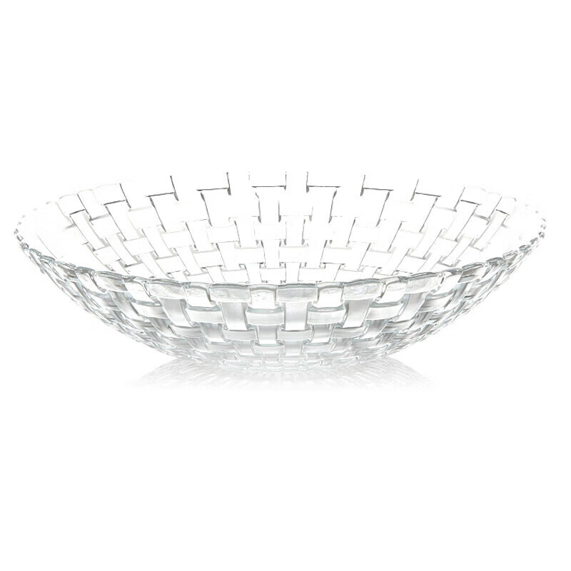 Green apple New Year gift crystal glass Loth series glass thickened fruit plate large size 32cm 12.5 inches